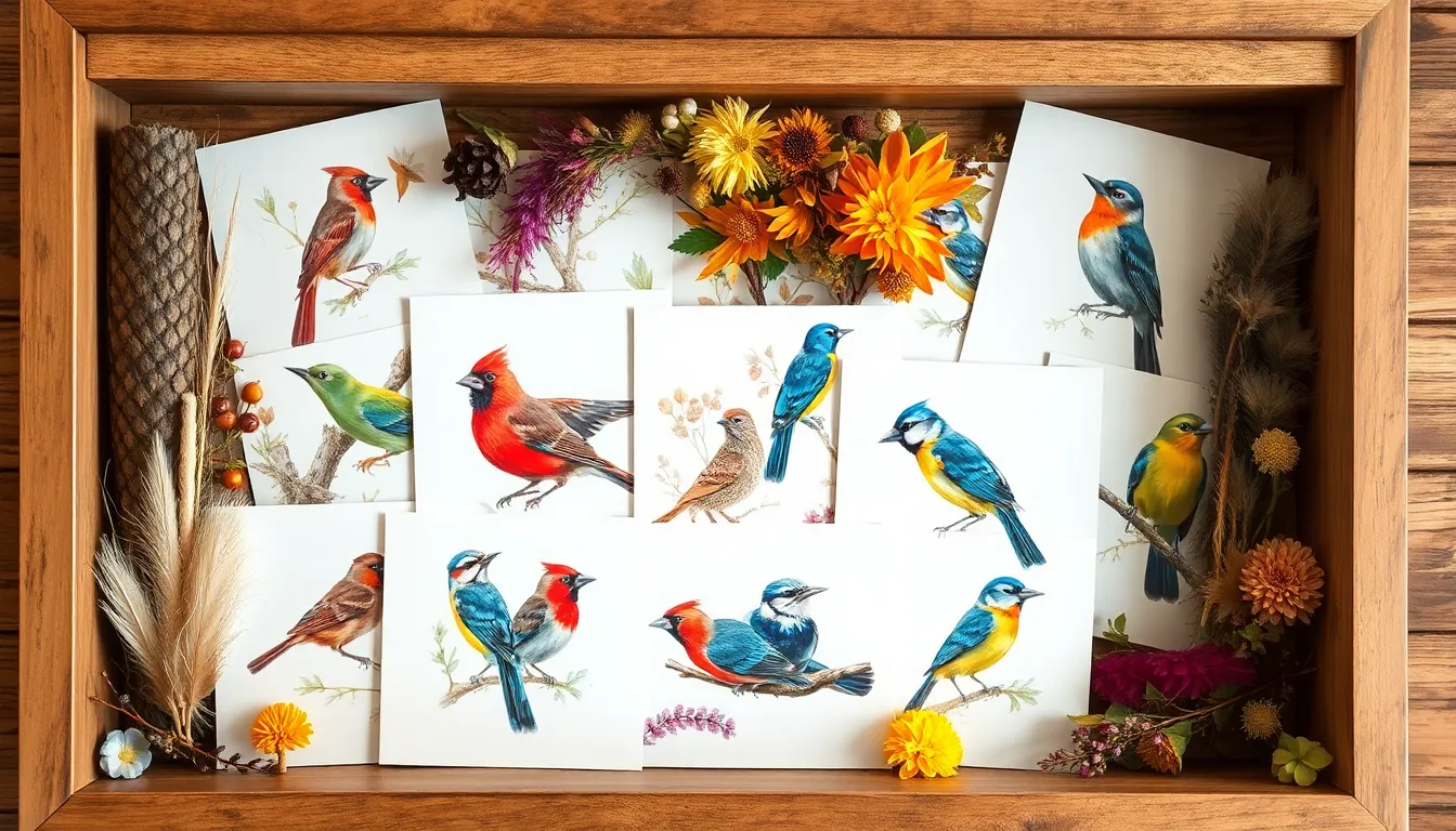 6 bird cards