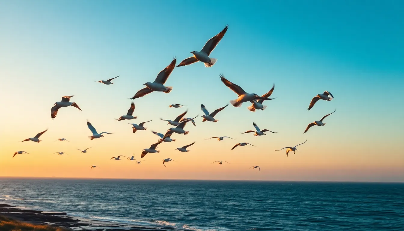 6 bird flock