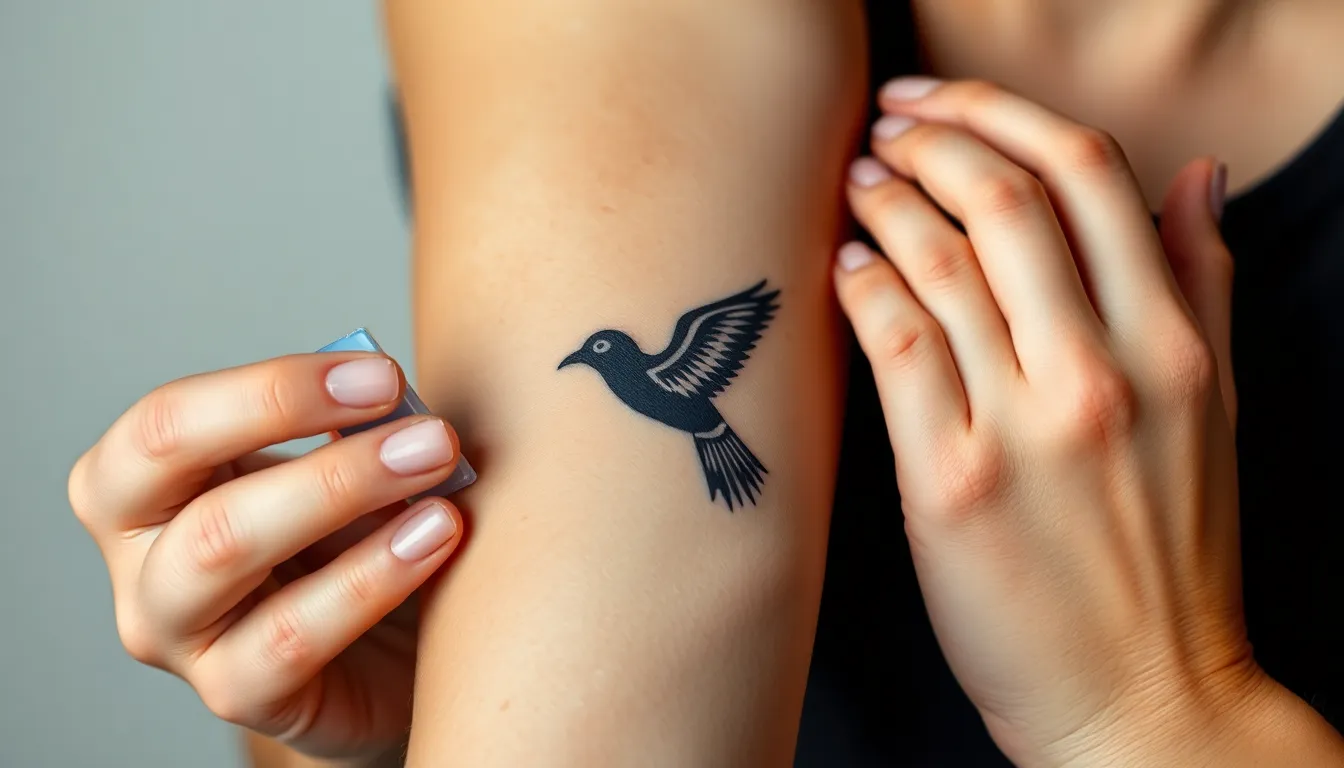 6 bird silhouette tattoos