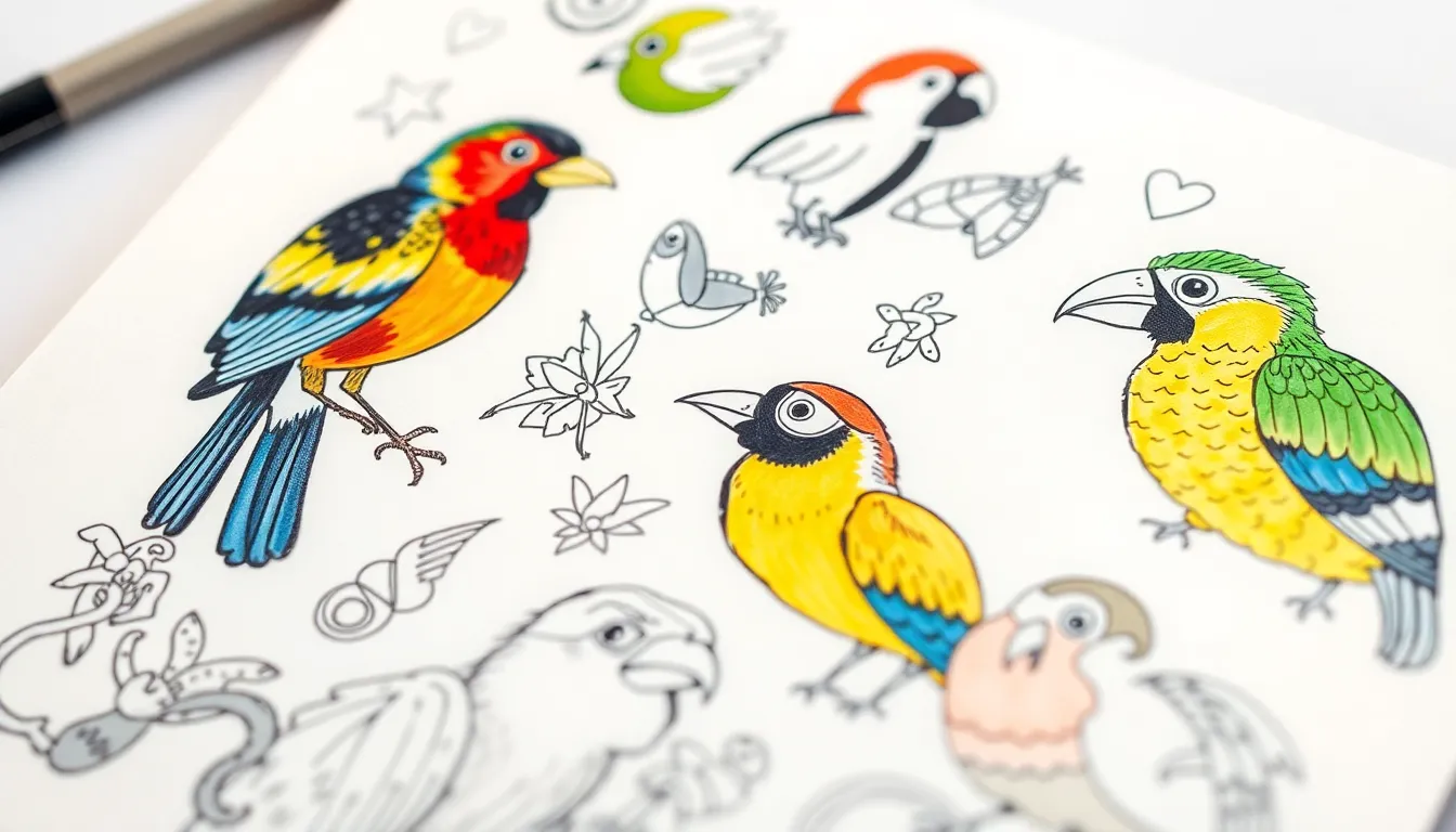How to Master Bird Doodle Art: Easy Techniques & Creative Ideas for Beginners 8 7 bird doodle