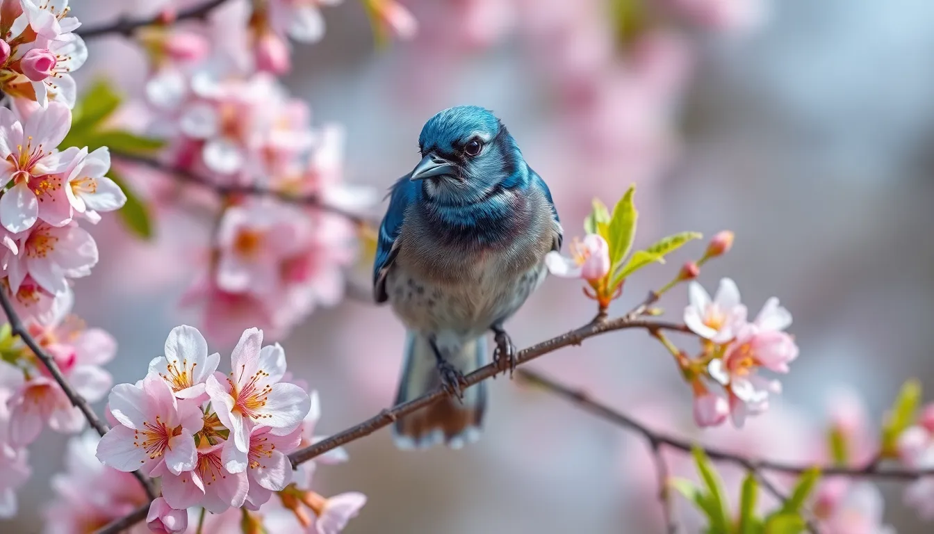 8 bird on branch