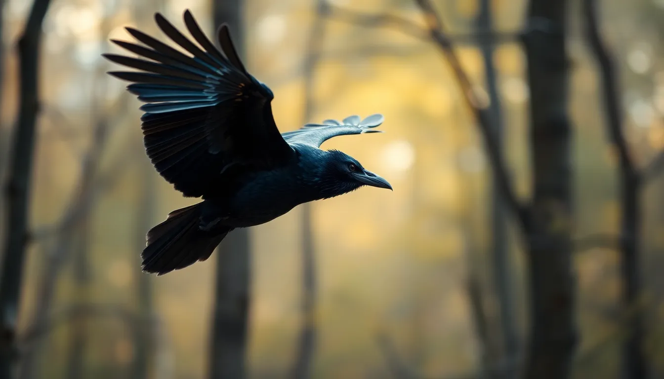 8 raven bird drawing