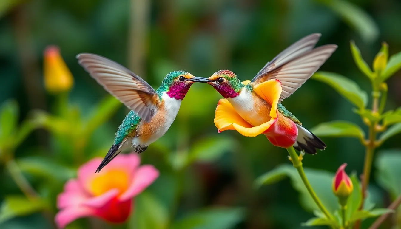 bird with flowers